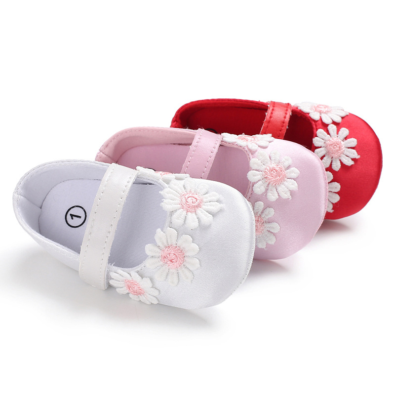 Multi-Color Breathable Fancy Flower Prewalker Kids Baby Girl Shoes in Stock for Spring