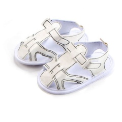 2021 summer fashion white soft sole baby shoes double strap sandals