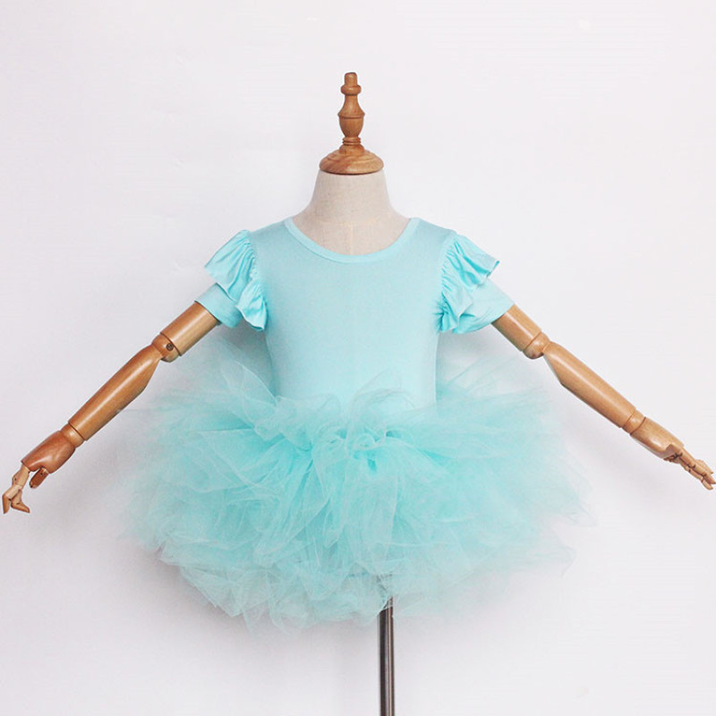 Wholesale Girls Casual Short Sleeves Ballet Tulle Tutu Dancing Skirts