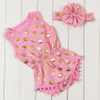 2018 Baby boutique clothes Hot stamping polka dot romper baby girl bodysuit pompom romper
