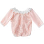 New arrival white lace long sleeve baby cotton summer rompers
