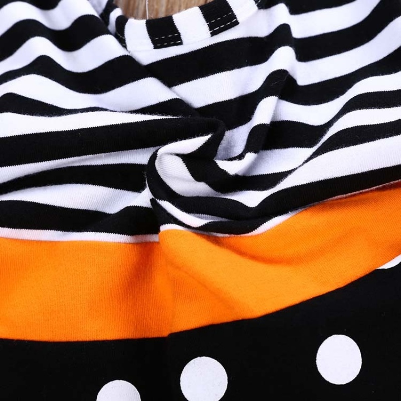 2021 autumn halloween black polka dot stylish dress flared pants toddler girl designer clothing
