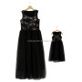 2018 summer sleeveless sequin mom and me dress elegant mother and daughter skirt