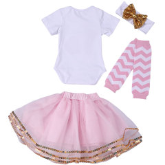 Baby Girl Easter Clothes Rabbit Print skirt bodysuit