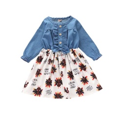 2021 factory baby cute trendy denim skirt baby clothes