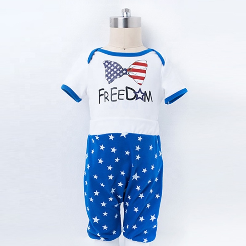 Wholesale 4th of July cotton baby boy clothes
