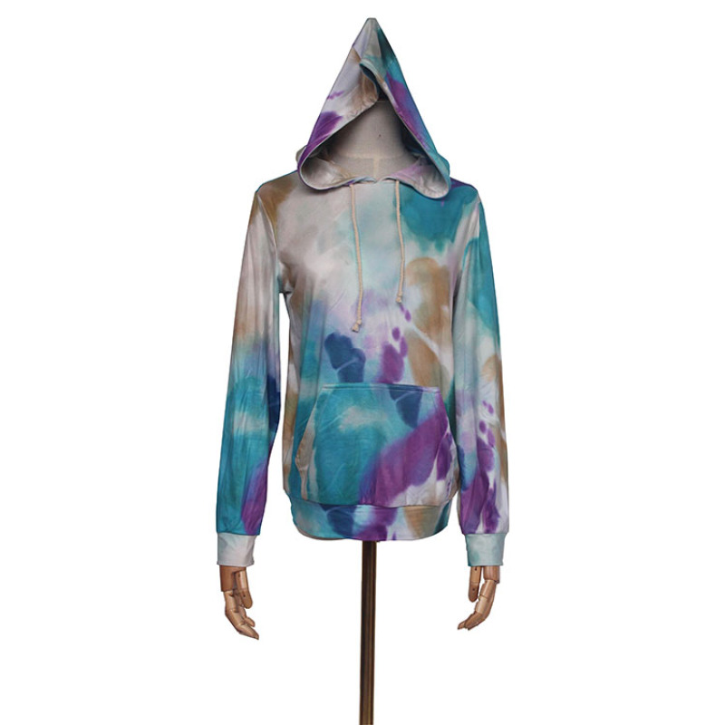 Bestsale causal long sleeve streetwear sweatshirt colorful printing women's hoodie