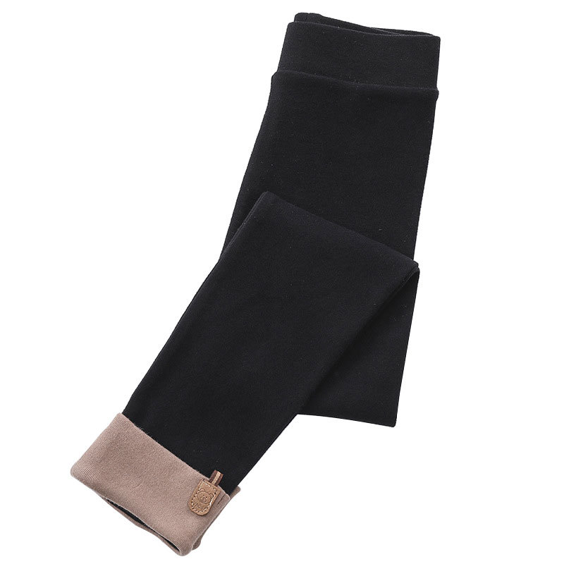 KAPU ribbed knit cotton warm plain leggings and tights for girl kids