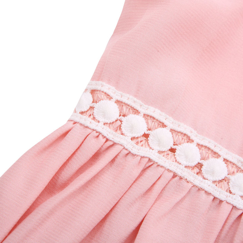 Latest design pink long sleeve cute ruffle straps  top for girl