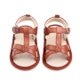 Wholesale fashion black brown buckle strap  baby girl sandals