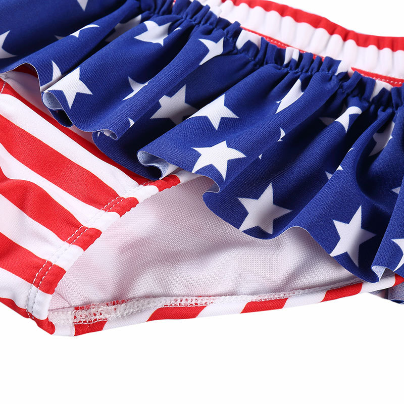 2019 Hot Sale Boutique 2 Pieces Sets  Baby 4th of July Swimming Suit 2 Pieces Sets For Girls