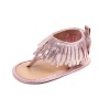 Promotional trendy tassel flip flop baby girl custom slide sandals