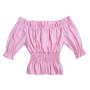 2019 Wholesale  Fashion Solid Color  Baby Girl Summer clothes Bella Smocking children Top