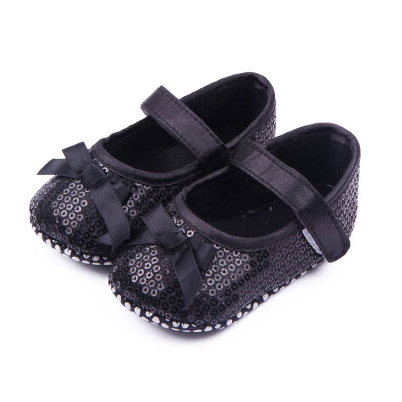 2019 Best Adorable Newborn Kid Bow Shoes Sequin Toddler baby Shoes For Girl