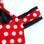Children's 50s Style Dresses Polka Dot With Black Bow And Trim Suspender Party Wear