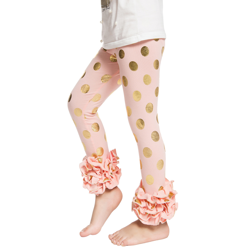 Wholesale triple ruffle toddler pants ,baby icing ruffle leggings,winter icing pants