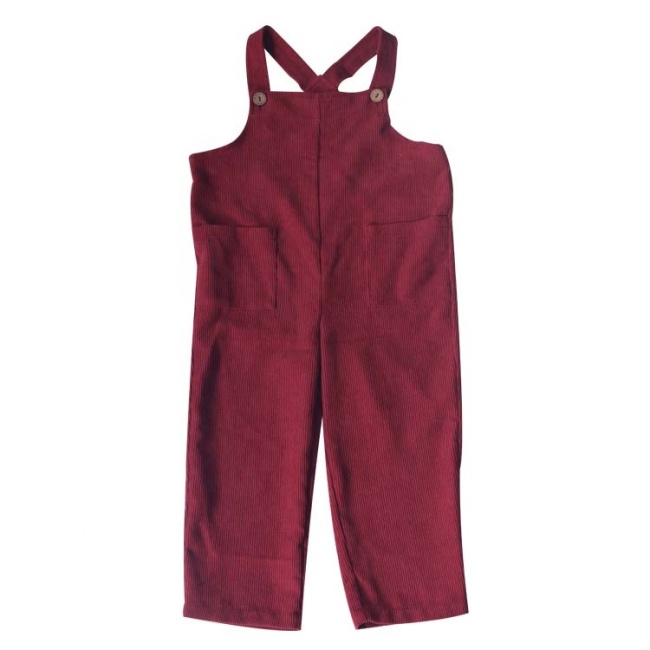 Toddler Baby Boy Bib Overall Corduroy Jumpsuit With Pockets
