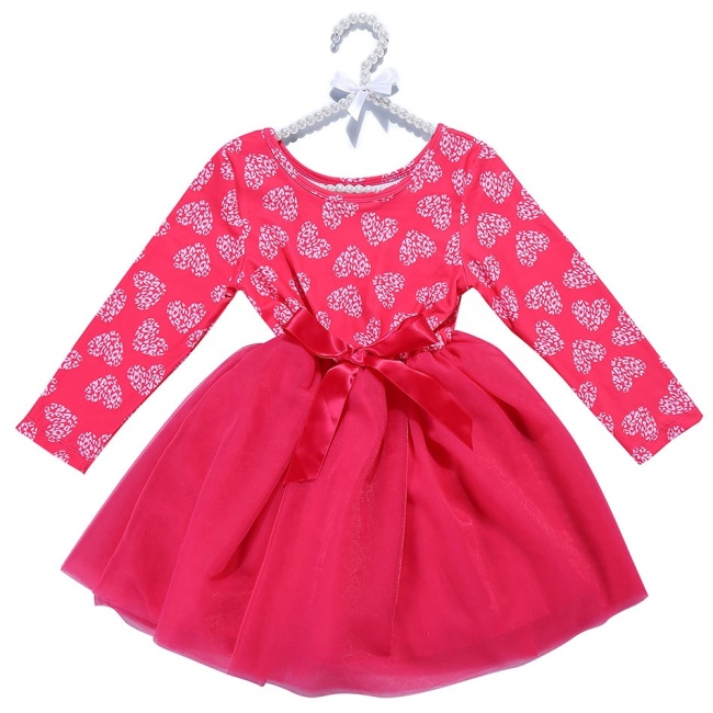 Wholesale Custom Long Sleeve Little Girls Dresses For Party Wear