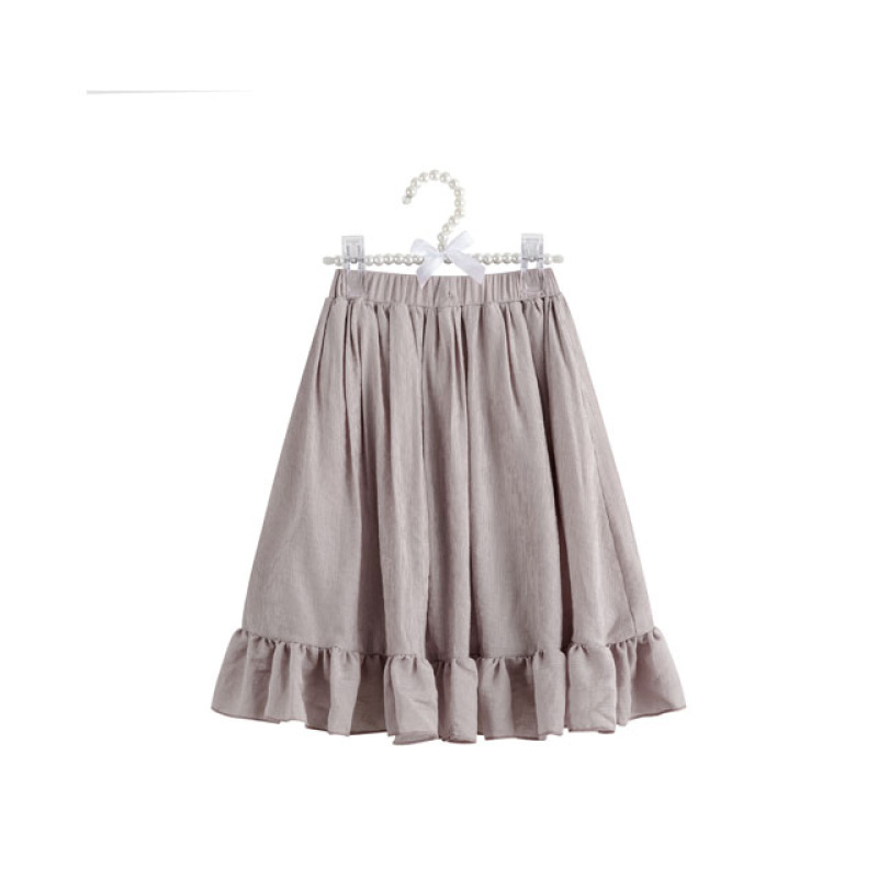 New Style Comfortable Baby Girl 4 Colors Wholesale Ruffle Long Women Casual Skirt
