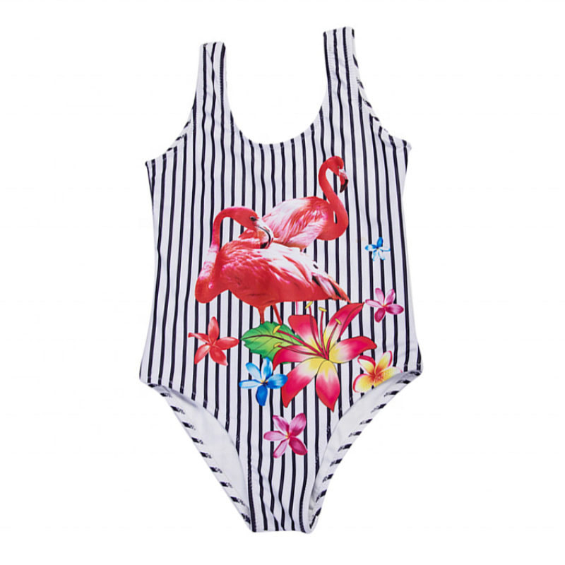 2021 new trendy print teen brand bikini designs cartoon swimwear girls unicorn swimsuit
