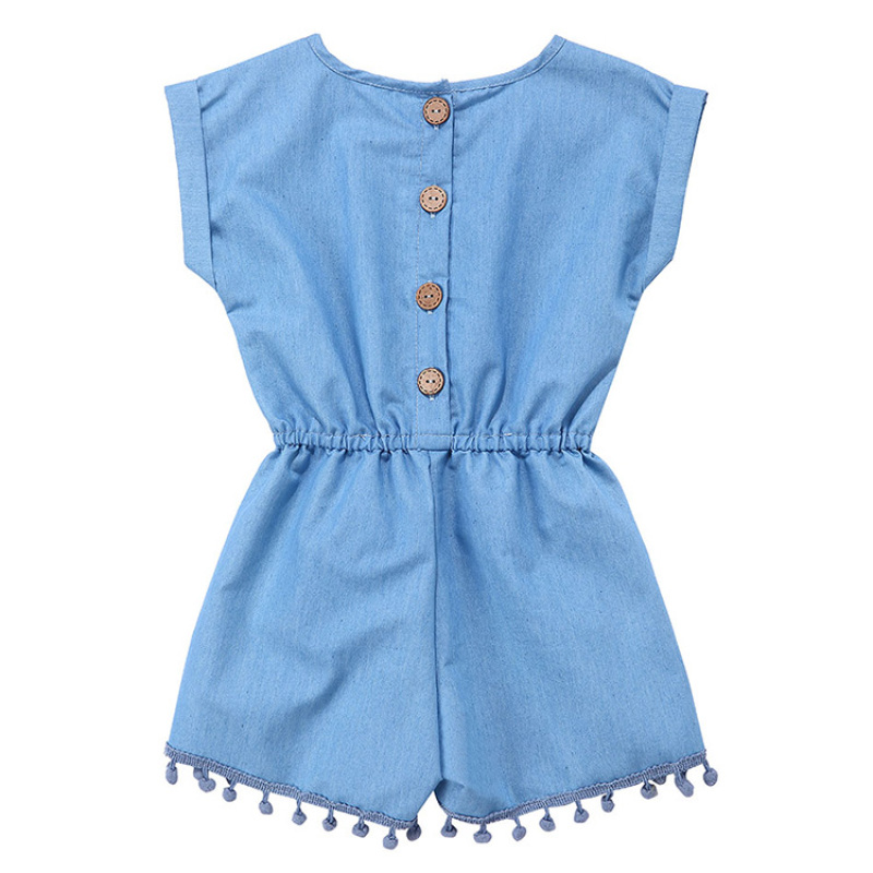 Wholesale custom high quality cheap Denim Jumpsuit clothing for spring and summer