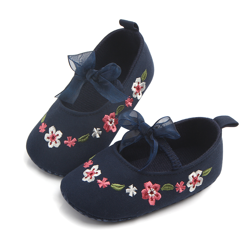 2019 Spring Fashion Boutique  Newborn Baby Girl Shoes  Embroidered Toddler Shoes For Gir
