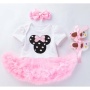 Wholesale Girl Mini Mouse Smash Cake Tutu Dress With Baby Shoes And Headband Set