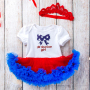 Infant toddler 1 to 2years 4th of July baby girl romper outfit