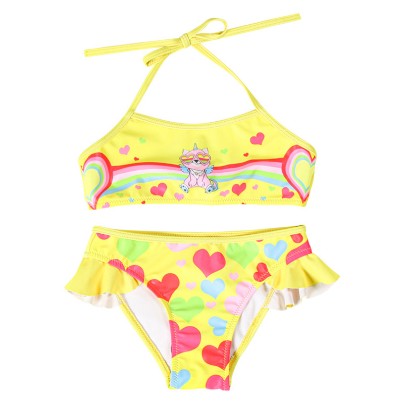 Suppliers colorful one piece baby girls brand swimwear sleeve bikini