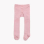 Wholesale pink fall cotton ribbed knit stockings newborn baby girl footed leggings anti slip tights