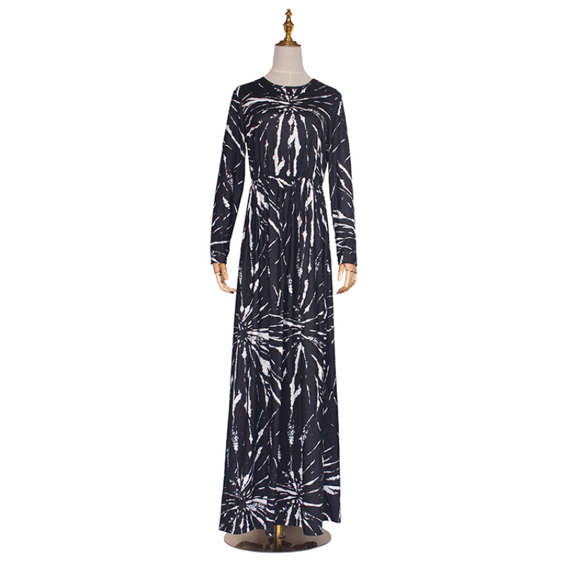 High quality plus size maxi tie dye ladies beach dress women casual women dress