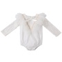 Bulk wholesale long sleeve lace plain infant cotton baby girl clothes romper