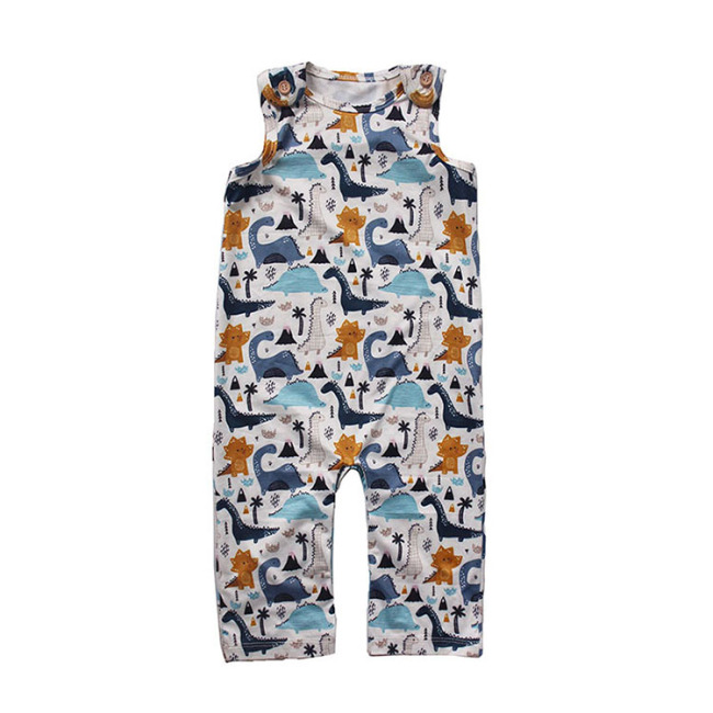 2020 New animal kids cartoon fall clothing toddler long jumpsuit baby boy's romper RTS