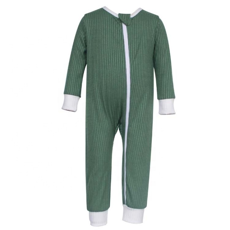Newborn infant onesie knitted creeper funny baby ribbed romper unisex