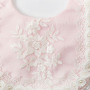 Super soft baby bow knot lace burp bib muslin burp cloth