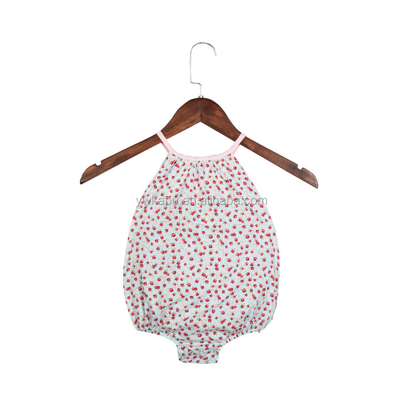 Baby cotton cloth bubble romper girl jumpsuit designed for 0-4-year-old baby girl