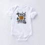 2021 trendy printing black white baby short sleeve halloween clothes romper