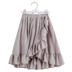 New Arrival Manufacturer Skirt Baby Girl Pink Plain Maxi Ruffles Single Layer Fashion Skirt