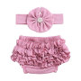 Fashion Popular Charm Baby  2 Pcs Set  Cotton Ruffle Bloomer & Headband Outfits For Girl