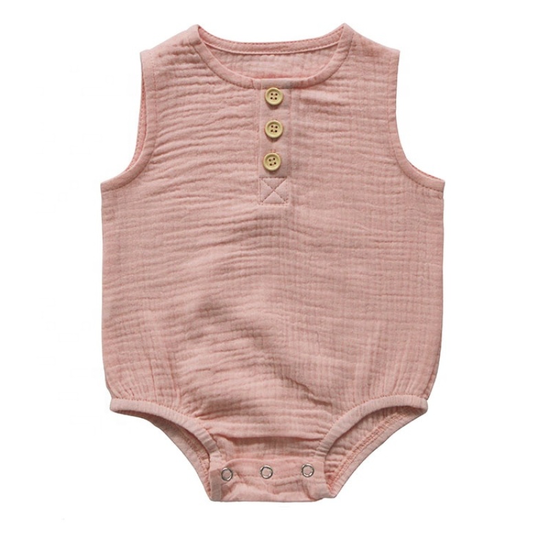 New arrival baby double layers gauzed sheer baby clothes romper