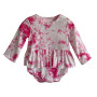 2020 wholesale colorful tie dye fabric long sleeve winter baby romper