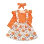 2021 Halloween trendy ruffle cartoon printed romper suspender dress