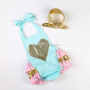 2016 Hot sale baby onsie baby romper sparkle heart bubble rompers for girls made in China