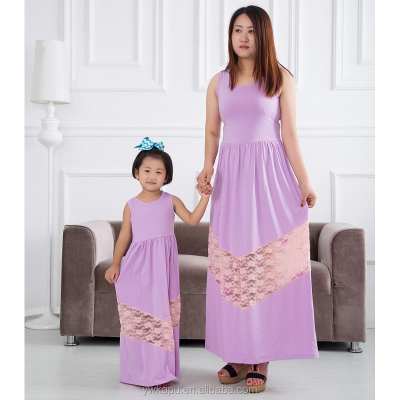 Wholesale same clothes for mother and daughter, mother and daughter dress clothing sets, mom and daughter