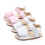 Greatsale pink white new born baby shoes double strap sandals