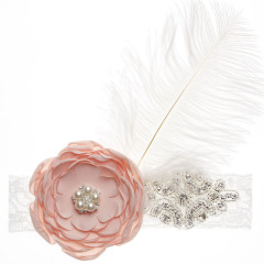 Baby Girl Hair Accessories White Feather Headband Baby Party hair Band