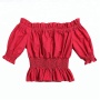 Toddler Girls Wholesale Blank T Shirts Solid Color Tunic Clothing Baby Cotton Clothes Baby Girls Top
