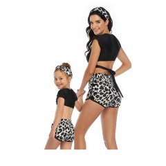 2021 Amazon Hot black blue sexy adies kids bikini 3 pieces beach wear