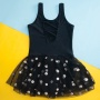 2021 factory black mesh teen bikini swimwear girls lace beach dress