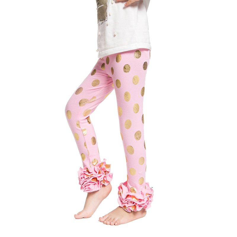 Wholesale triple ruffle toddler pants ,baby icing ruffle leggings,winter icing pants